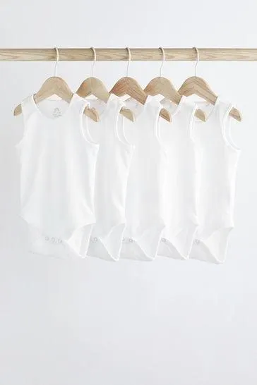 White Baby Vest Bodysuits