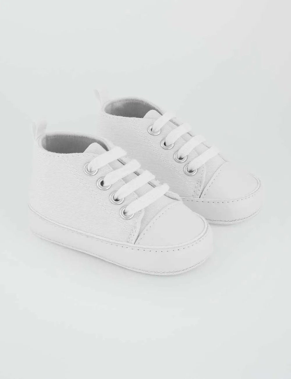 High top canvas trainers