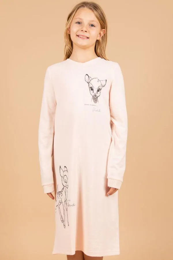 Girls Peach Bambi Nightdress