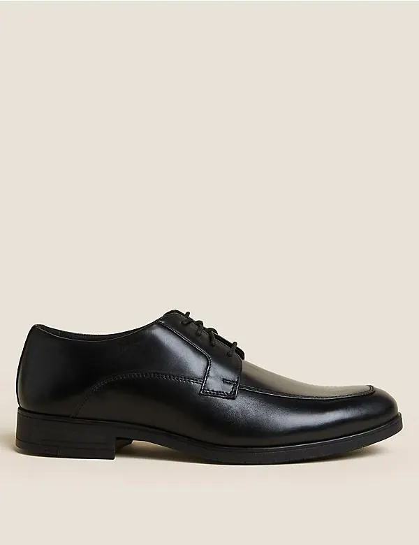 Wide Fit Leather Derby Shoes