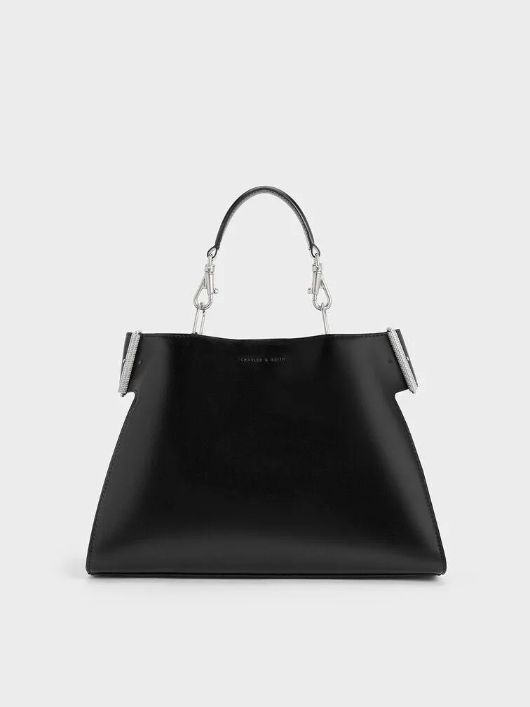 Lexie Side-Buckle Trapeze Shoulder Bag