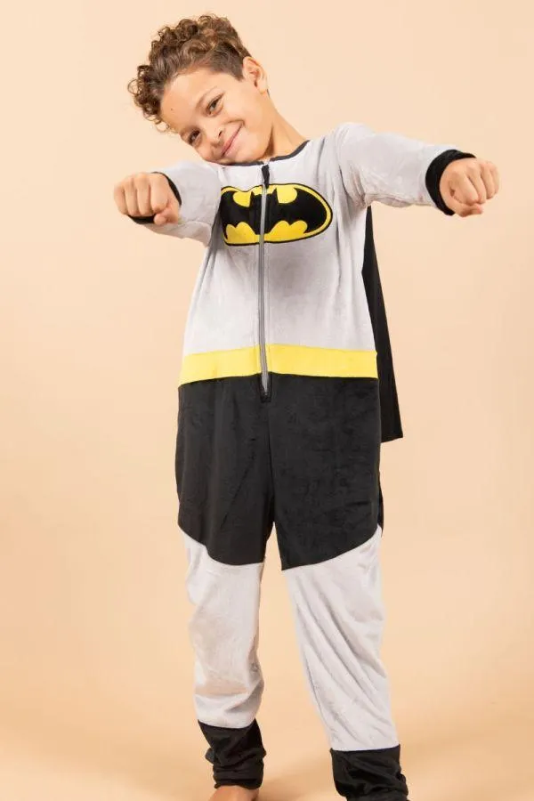 Boys Grey Batman Onesie