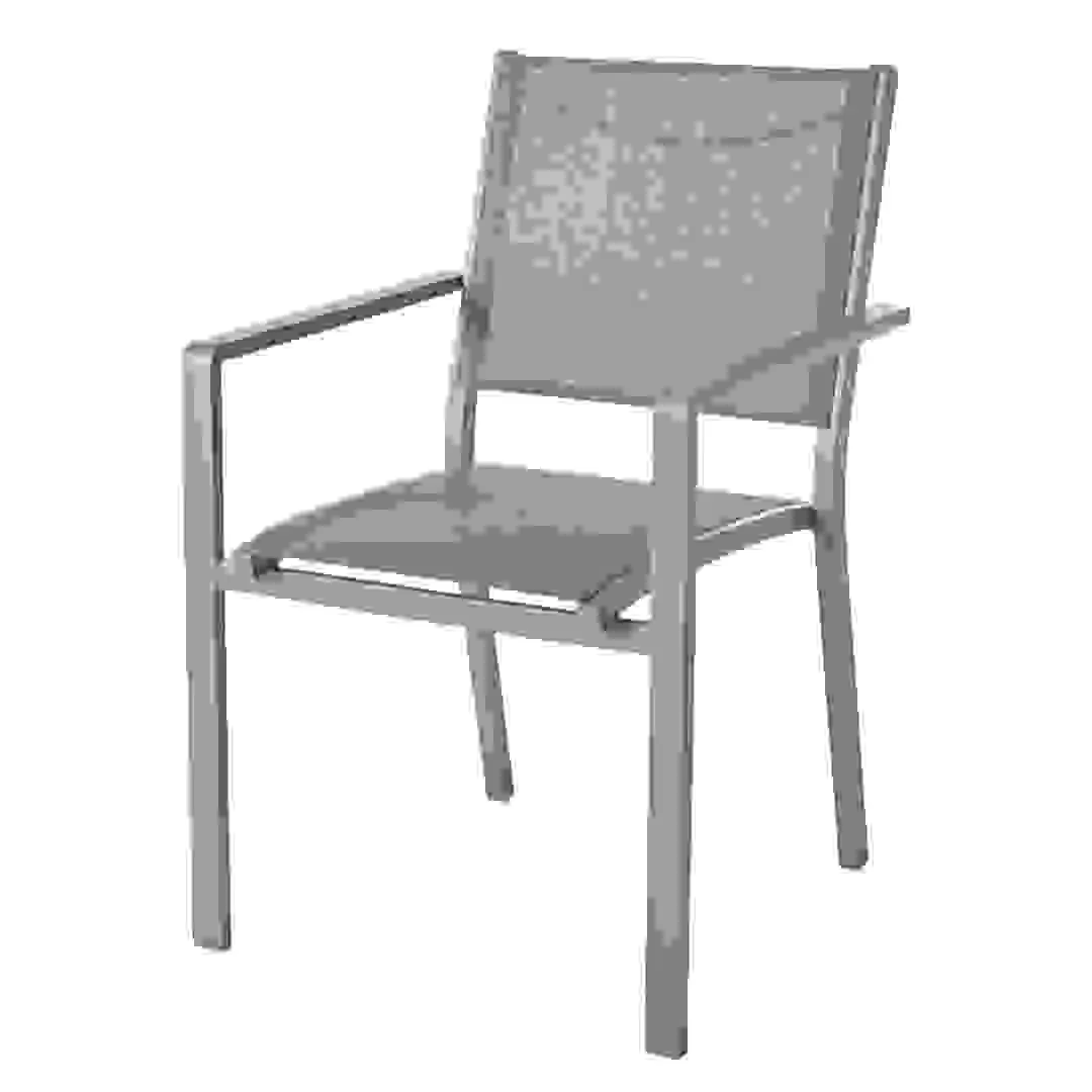 Batz Aluminum & Polyester Stackable Armchair GoodHome (560 x 600 x 860 mm)