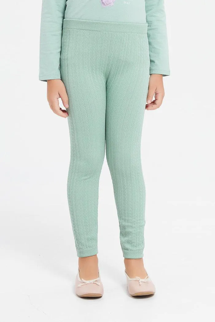 Girls Green Seamless Legging