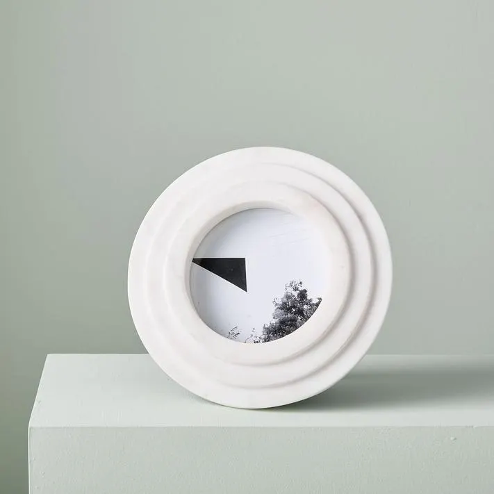 Textured Marble Frames- White