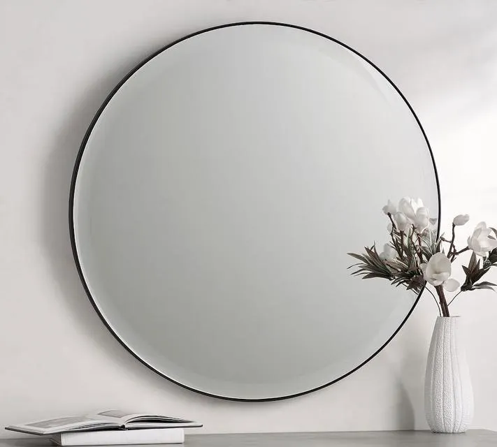 Madalyn Round Beveled Edge Wall Mirror - 36"