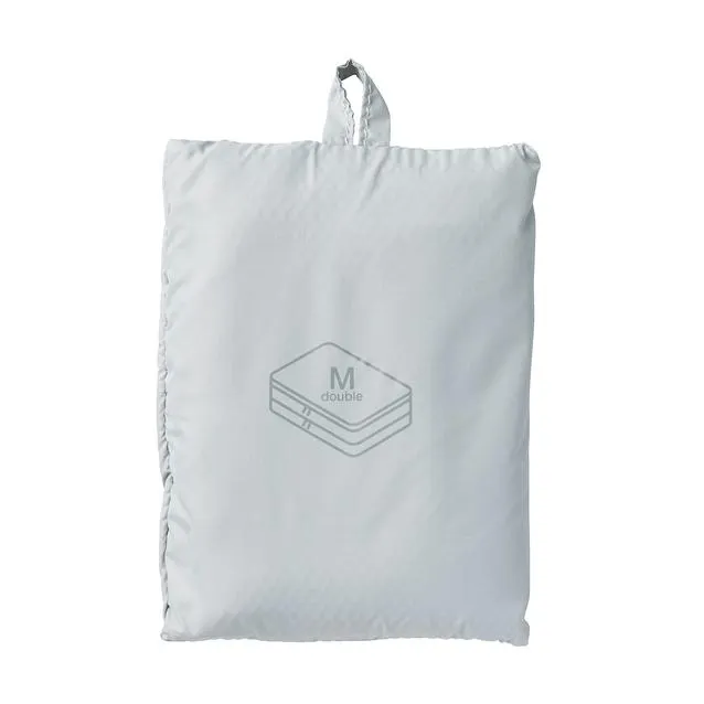 Recycled Nylon Gusset Case, Double Type, W 26 x D 40 x H 10 cm, M, Light Grey