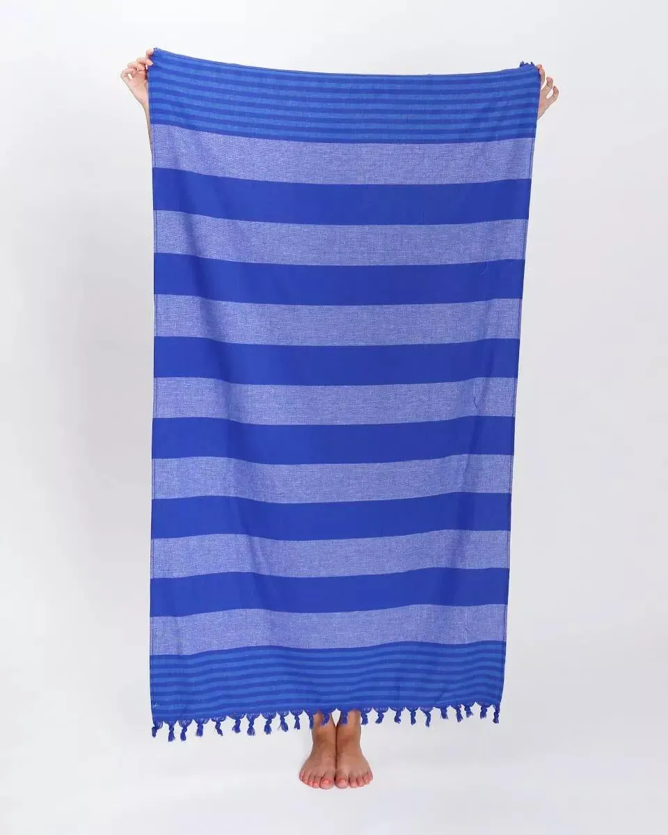 Βαμβακερη Ριγε Πετσετα Παρεο με Κροσσι 5 χρωματα Santa Maria