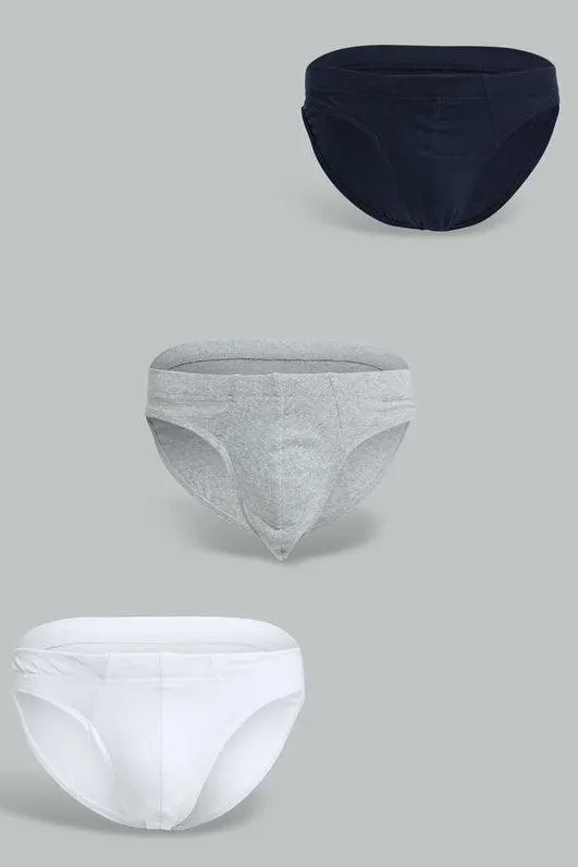 Assorted Basic Briefs For Men (Pack of 3)