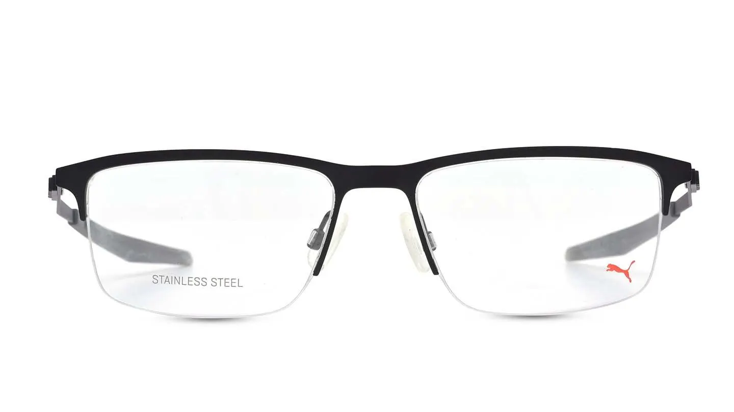 Men Rectangle Blue Eyeglass