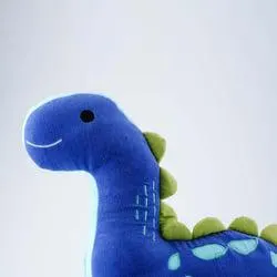 dino-shaped filled cushion 45x50x3cm-blue