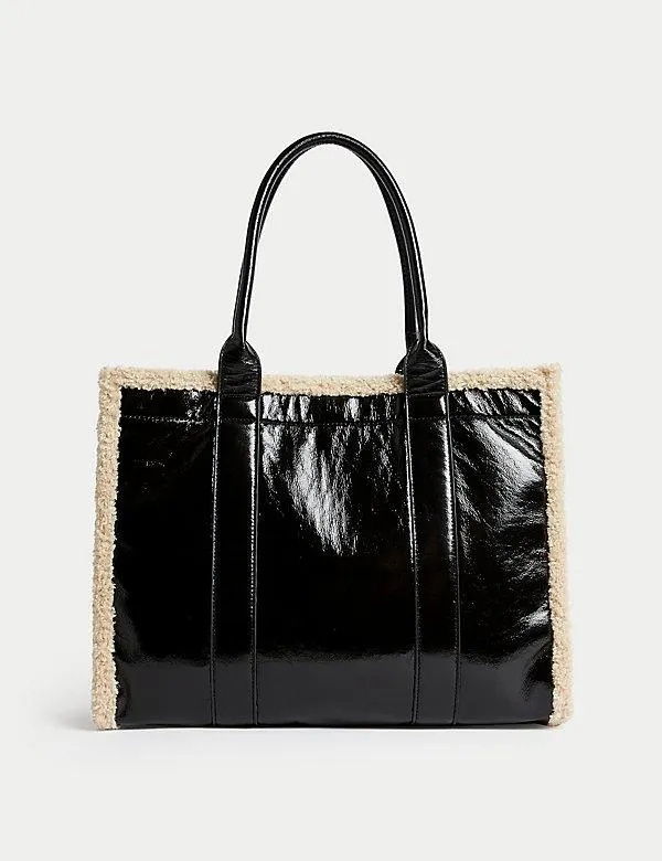 Patent Finish Tote Bag