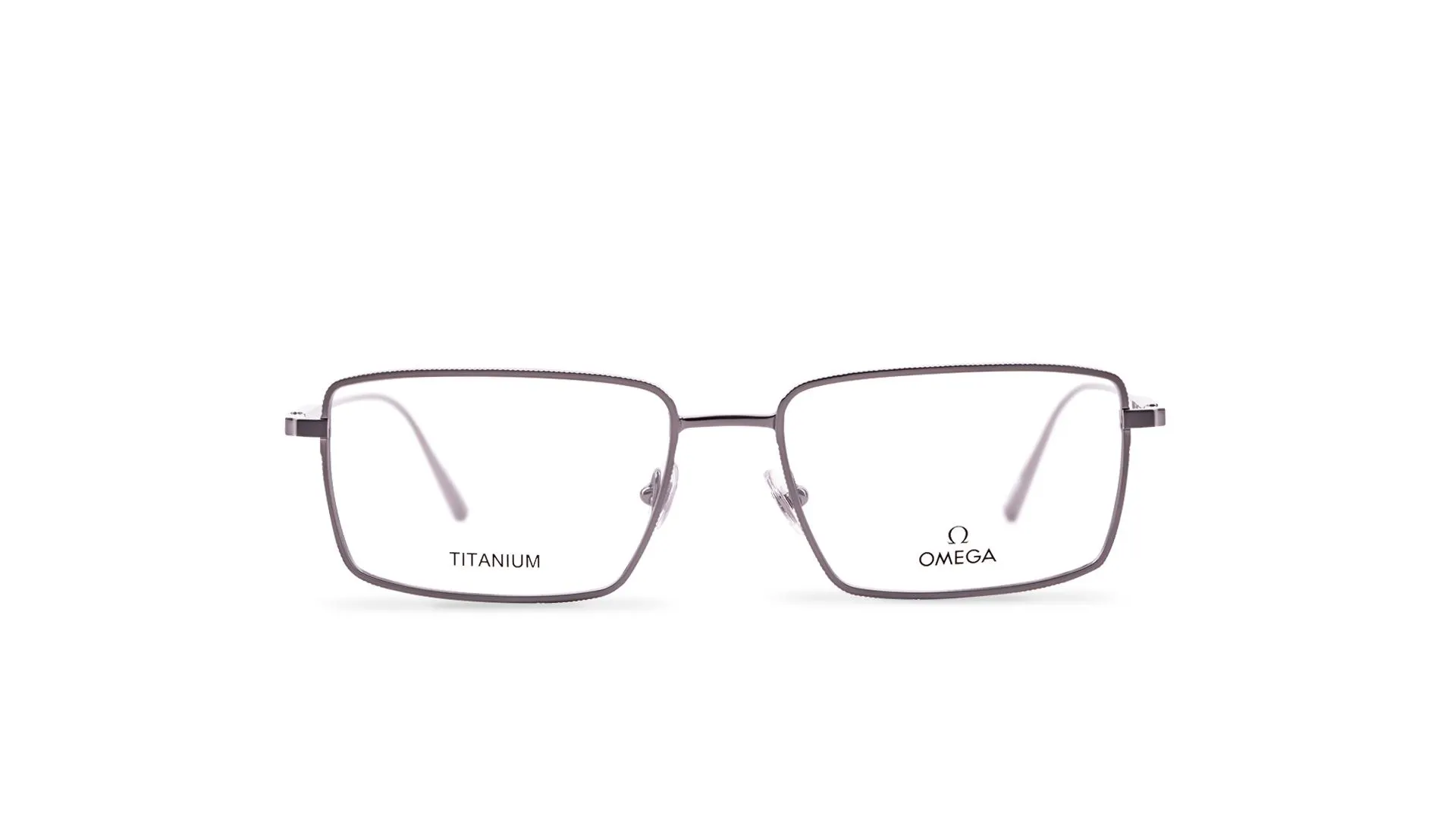 Men Rectangle Pale Gold Eyeglass