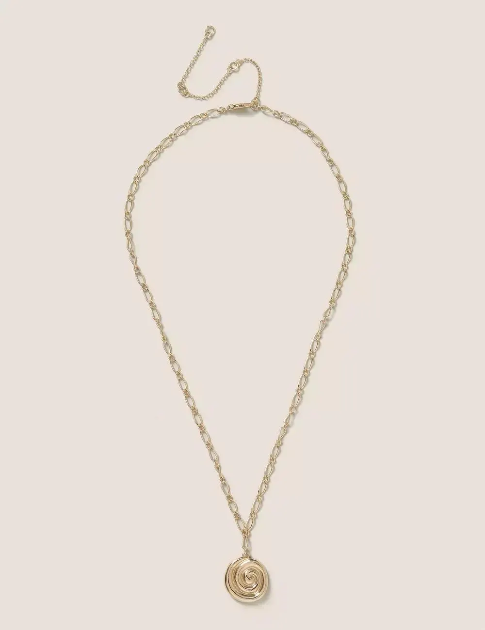 Gold Swirl Chain Necklace