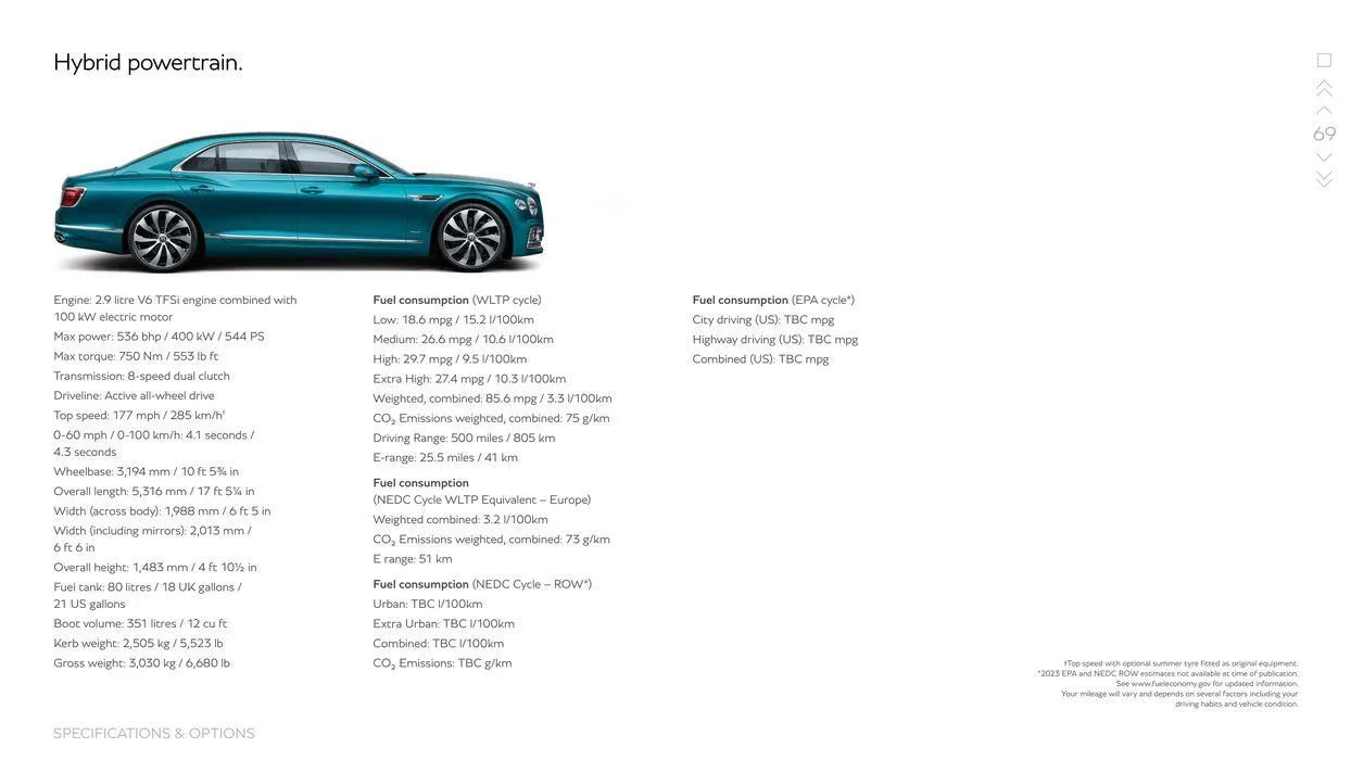 Flying Spur Range from 15 March to 15 September 2024 - Offers page 69