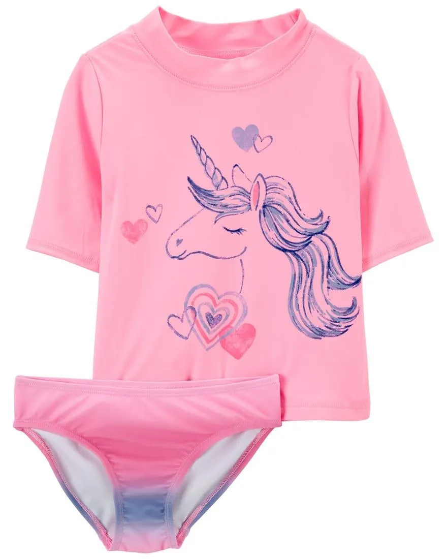 Carter's Unicorn 2-Piece Rashguard Set