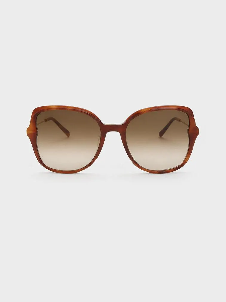 Oversized Tortoiseshell Recycled Acetate Butterfly Sunglasses - T. Shell
