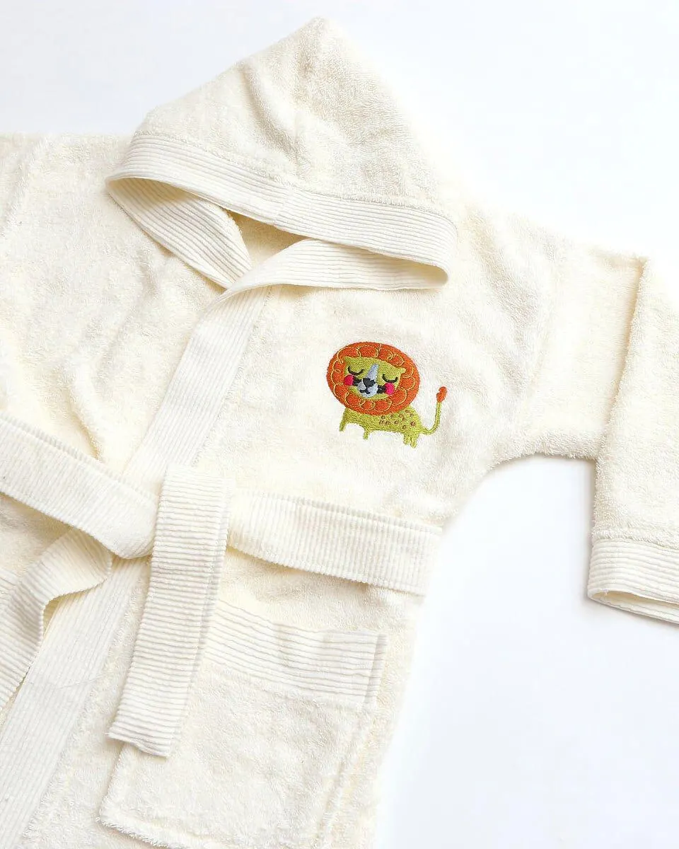 Βρεφικο Μπουρνουζι με Κουκουλα Lion Splash