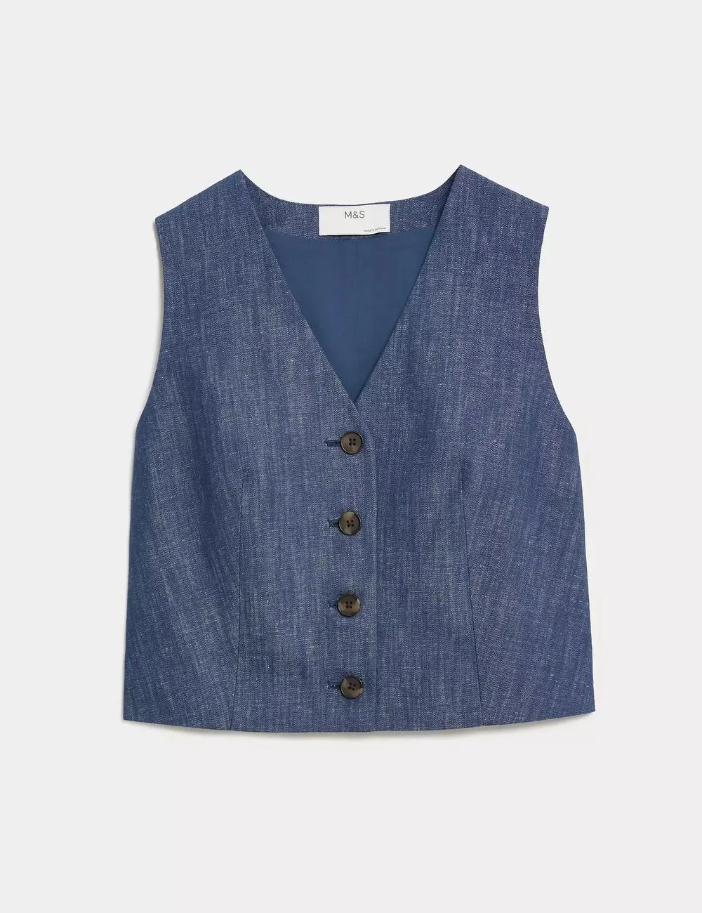 Cotton Rich Single Breasted Waistcoat