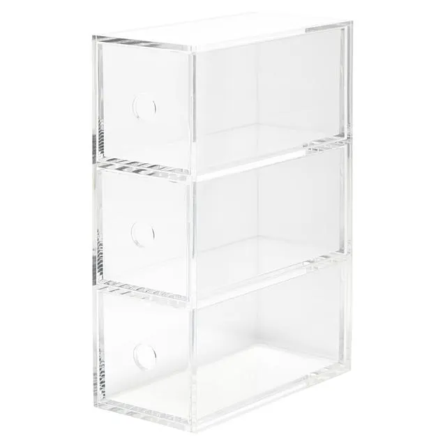 Acrylic Accessory Storage, 3 Steps, W 8.7 x D 17 x H 25.2 cm