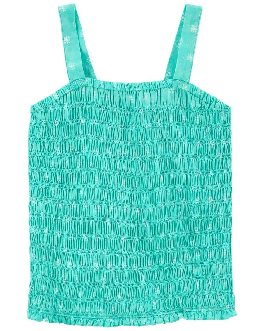 Smocked Sun Print LENZING™ and ECOVERO™ Tank