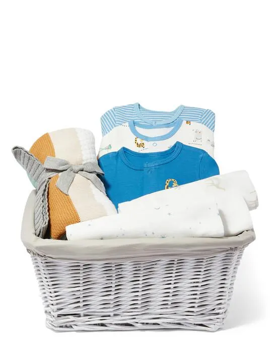 Baby Gift Hamper – 3 Piece set with Alphabet Sleepsuit