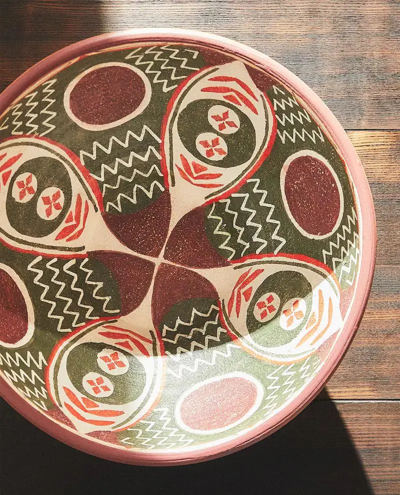 DECORATIVE TERRACOTTA BOWL