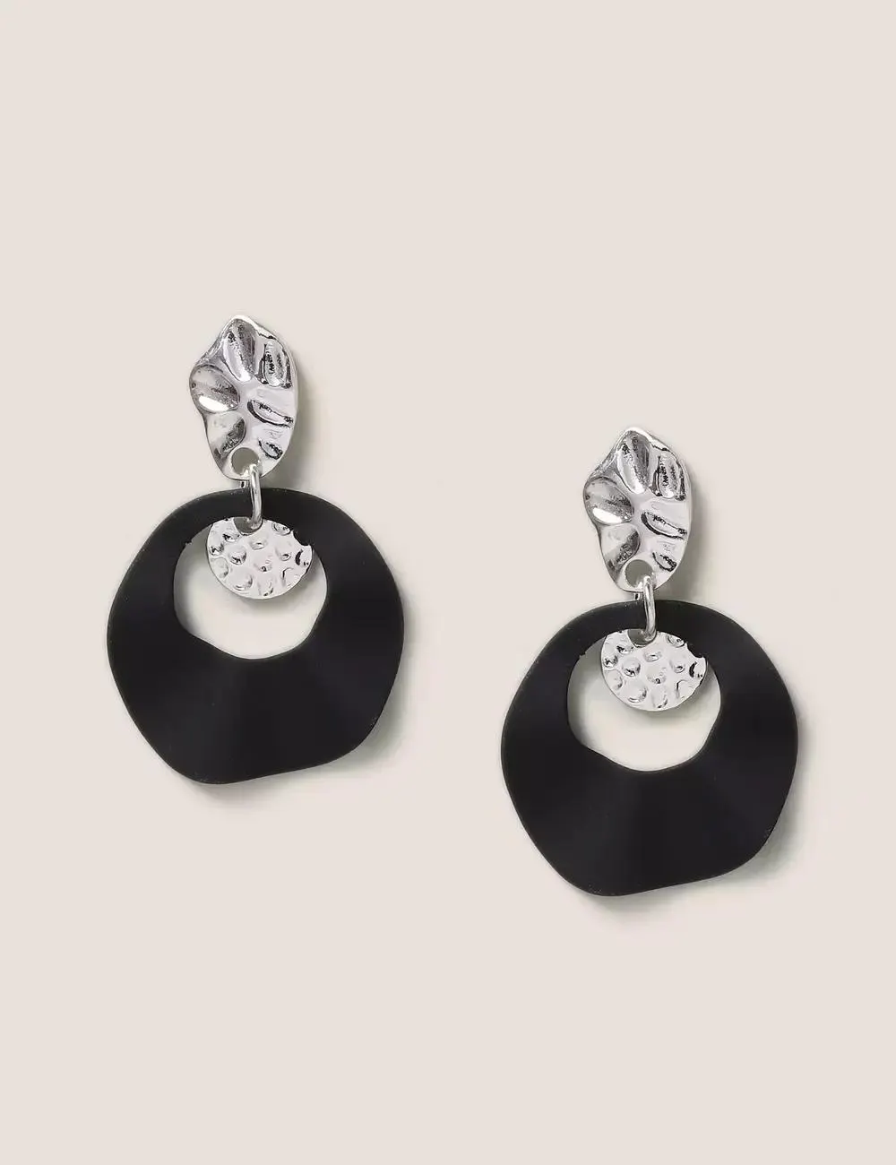 Black Mini Drop Earrings