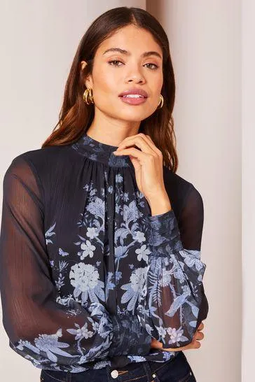 Lipsy High Neck Long Sleeve Blouse
