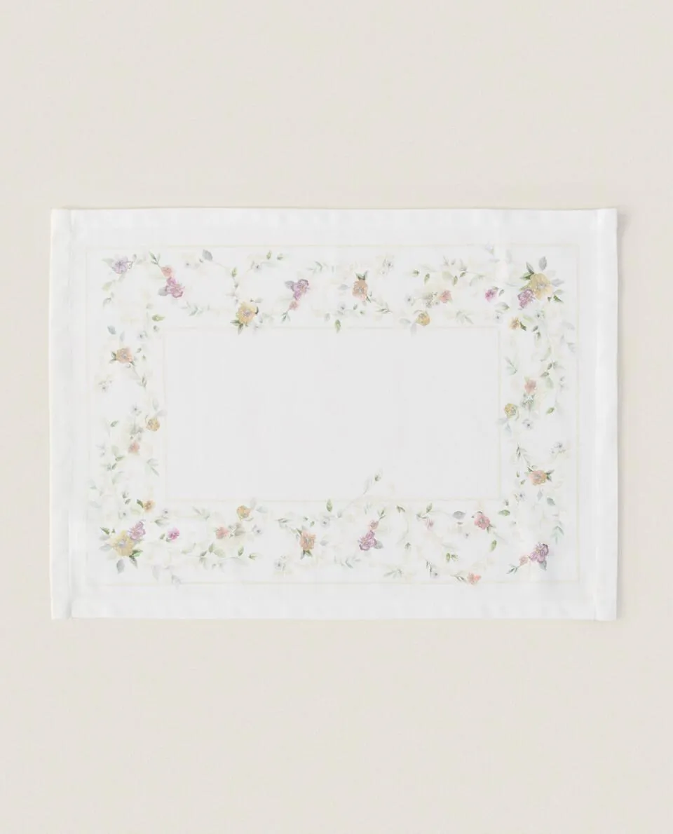 PRINTED COTTON SATEEN PLACEMAT