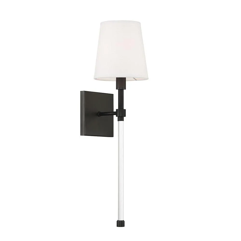 Elaine 1 Light Wall Sconce - Black