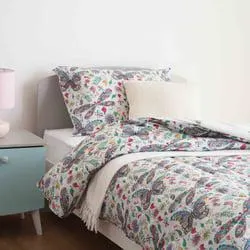 artistic butterfly 2-piece comforter set 135x220cm - purple