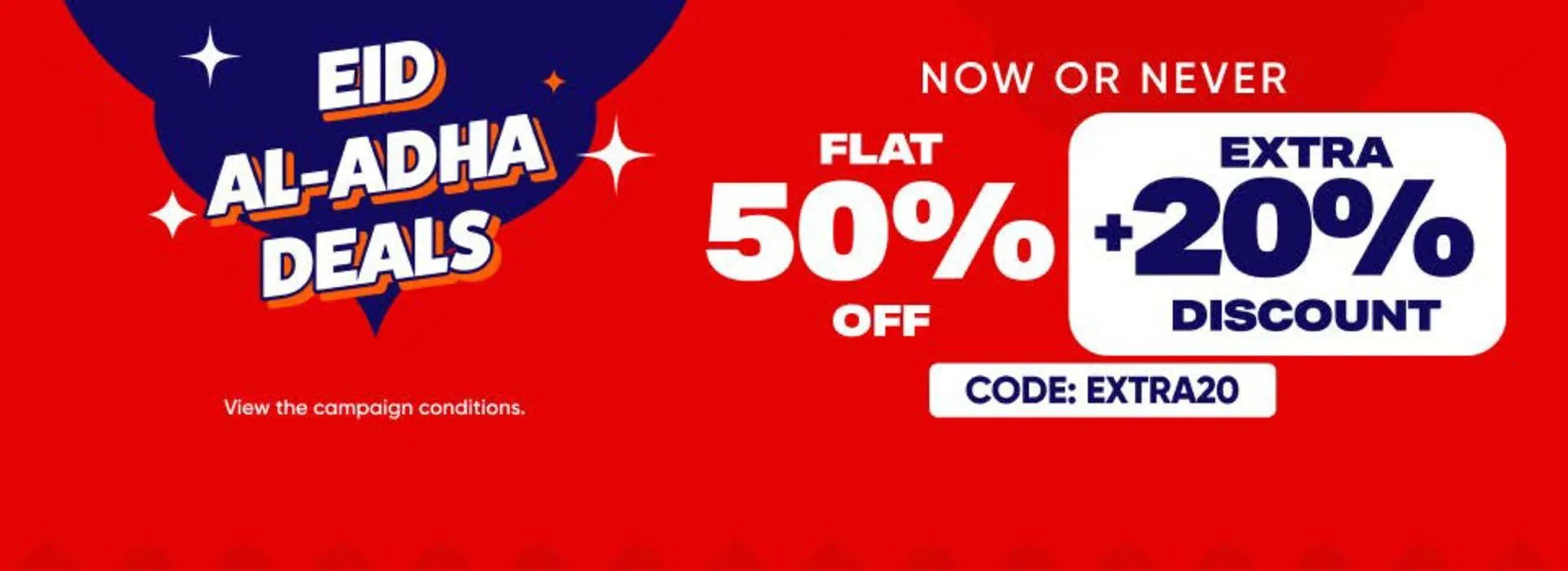 Flat 50% Off+Extra 20% Discount - 1