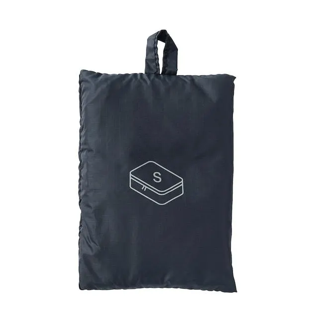 Recycled Nylon Gusset Case, W 20 x D 26 x H 10 cm, S, Black