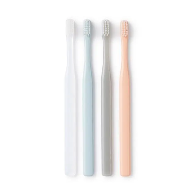 Polypropylene Toothbrush 4 Colours Set Fine Bristles