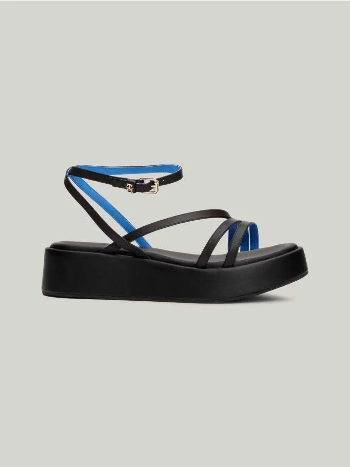 Leather Strap Platform Sandals
