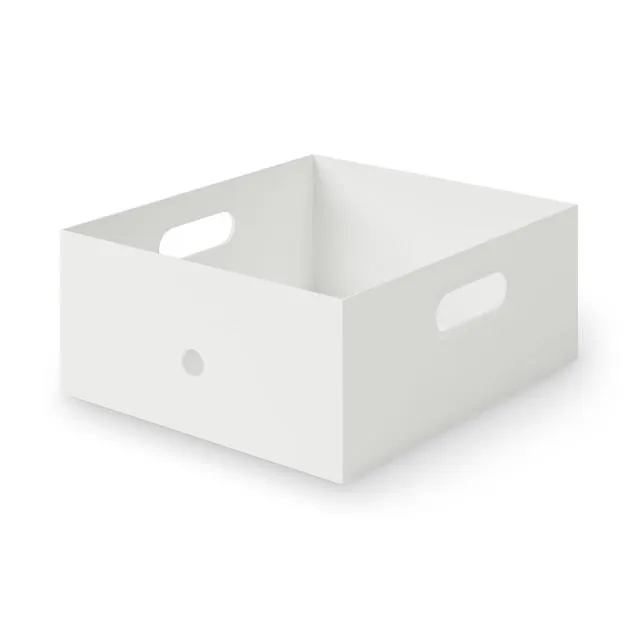Polypropylene File Box Standard ,D 32 x H 12 cm , White Grey