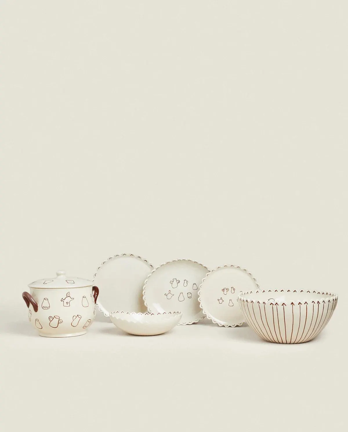 KITCHEN MOTIF STONEWARE TABLEWARE