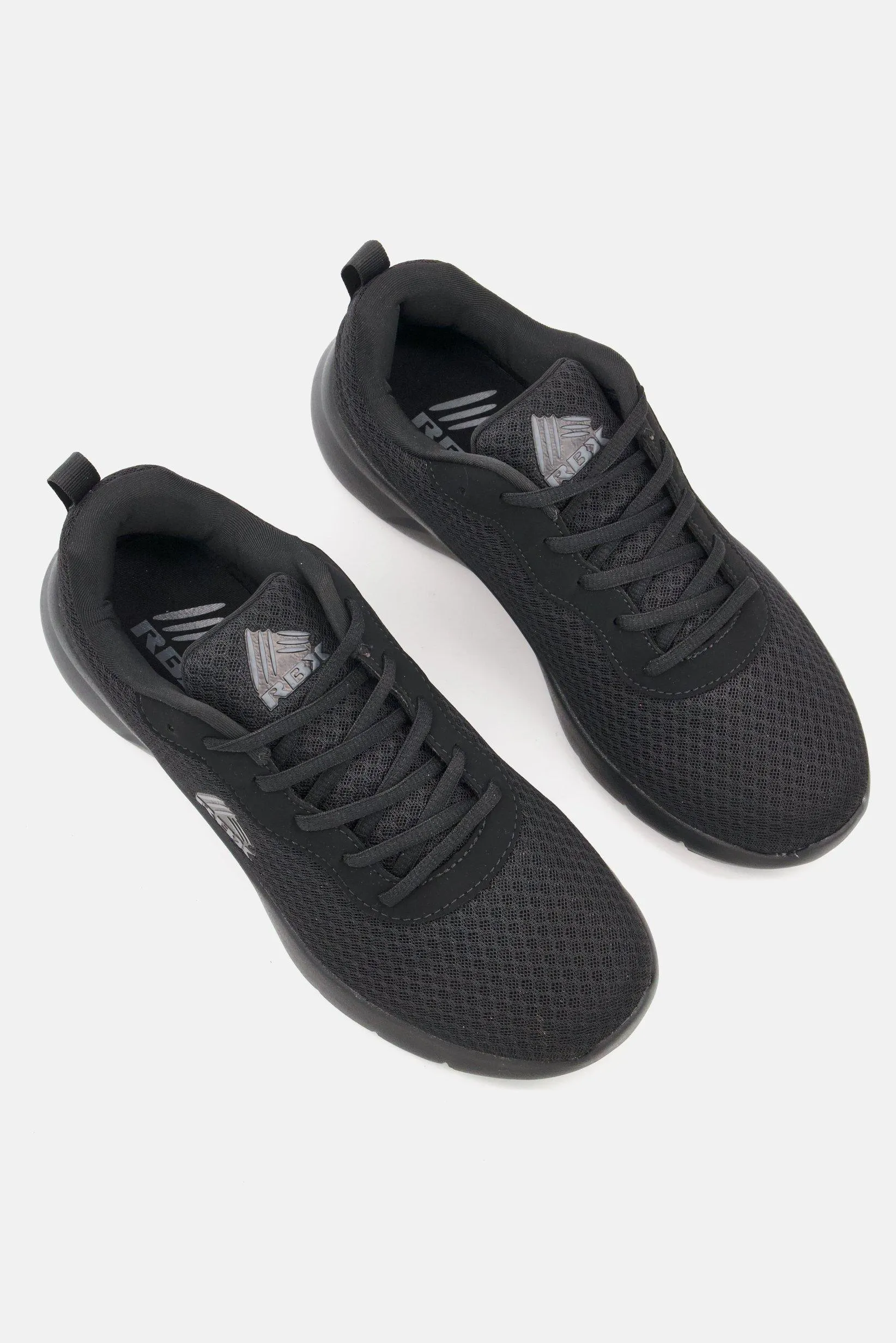 Men Consistent Lace Up Running Shoes, Black