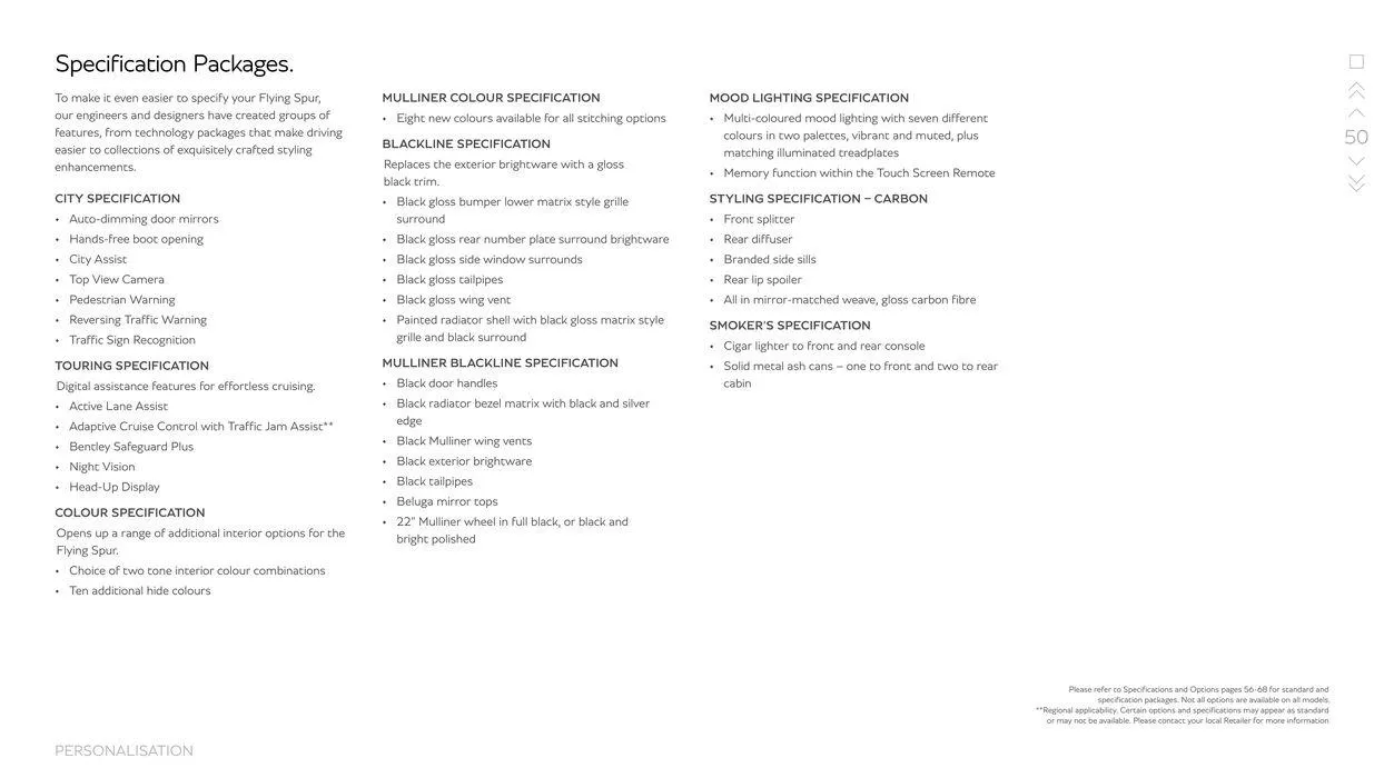 Flying Spur Range from 15 March to 15 September 2024 - Offers page 50