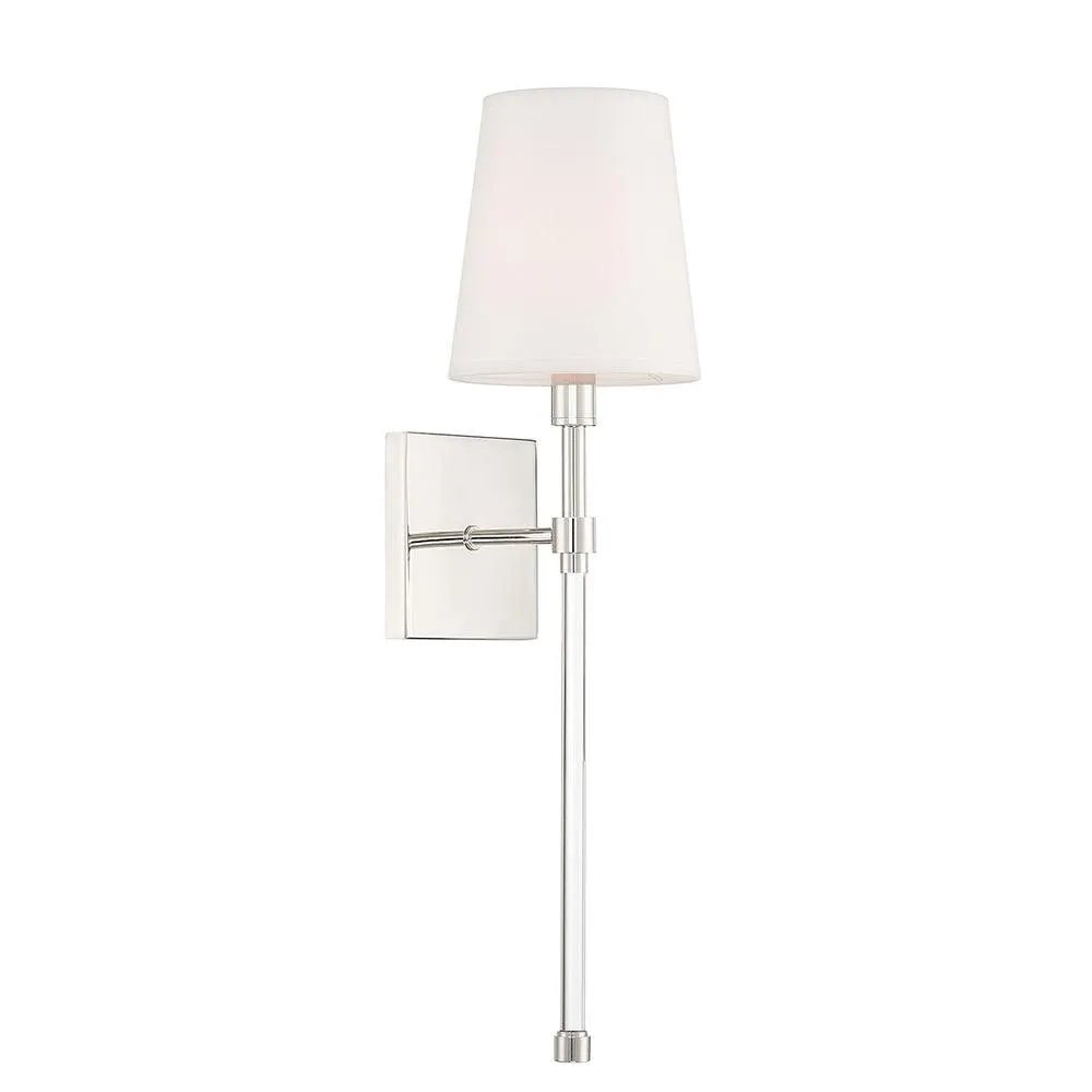 Elaine 1 Light Wall Sconce - Polished Nickel