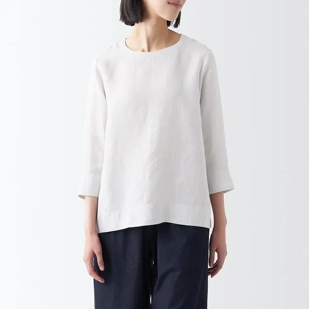 Linen 3/4 Sleeve Blouse