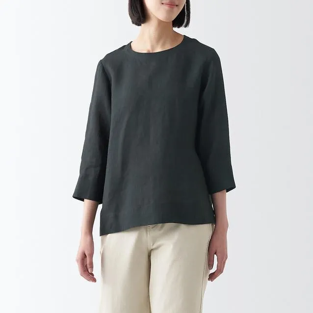 Linen 3/4 Sleeve Blouse