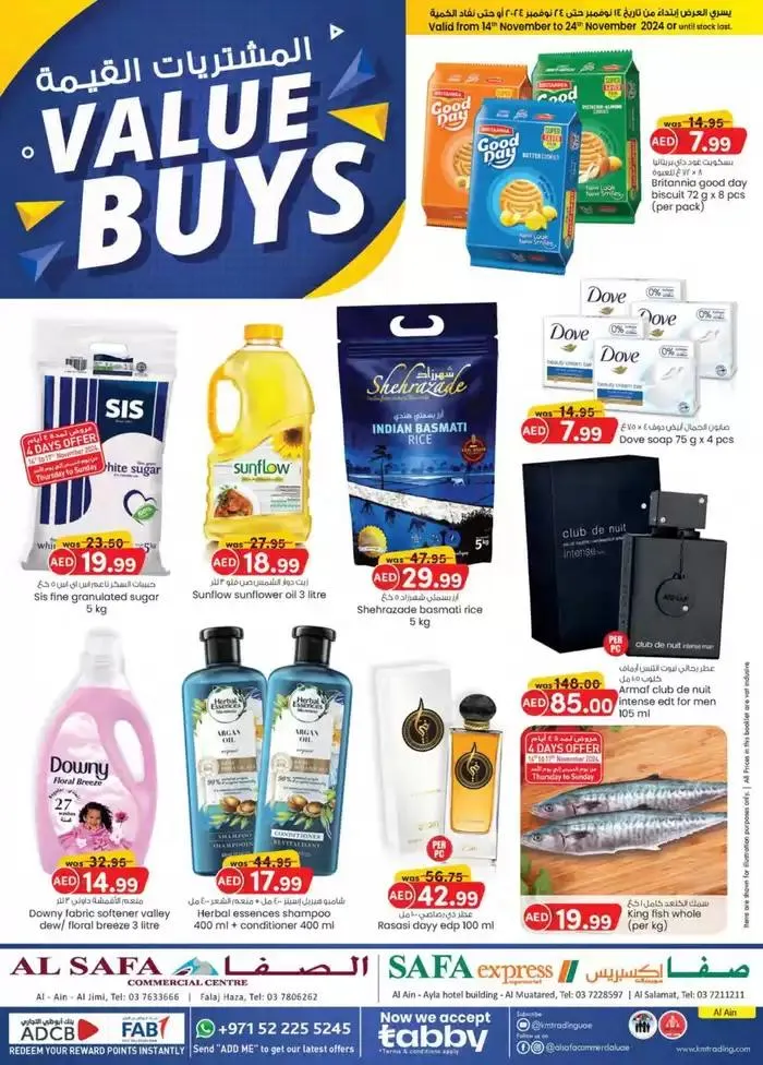 Value Buys - Al Safa & Safa Express, Al Ain from 20 November to 4 December 2024 - Offers page 1