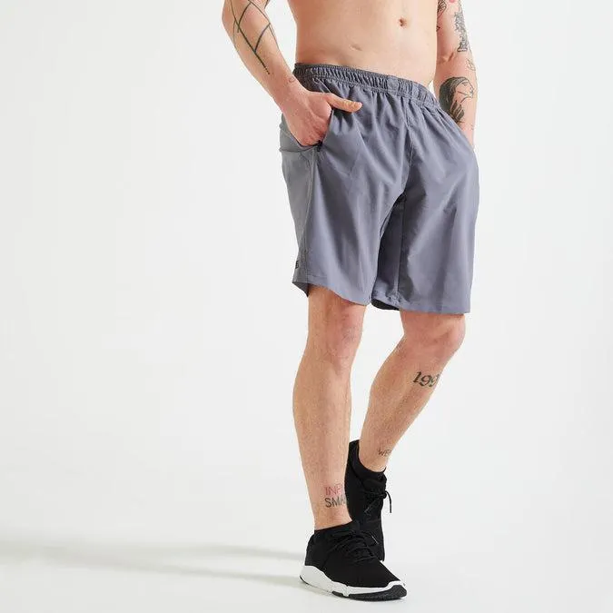 Men's Fitness Zip Pocket Breathable Essential Shorts - Plain