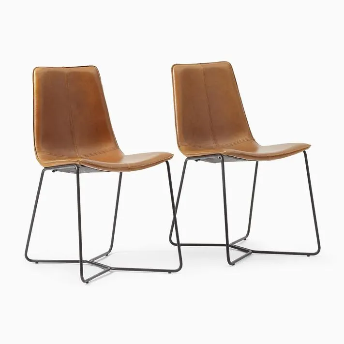 Slope Leather Dining Chair