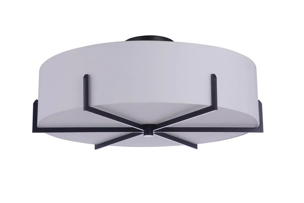 Ava Six Light Semi Flush Mount - Black