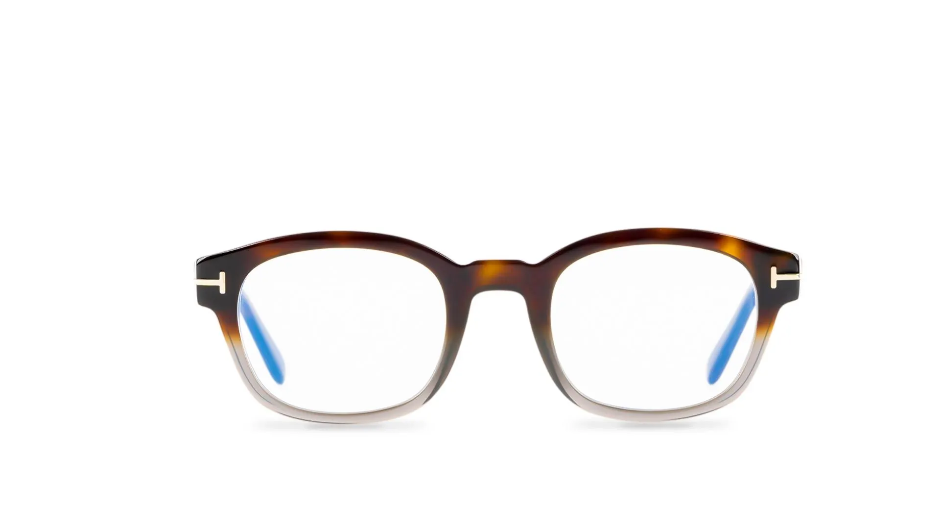 Men Square Dark Havana Eyeglass
