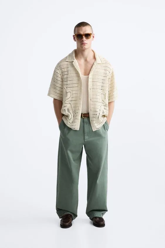 FLORAL CROCHET SHIRT