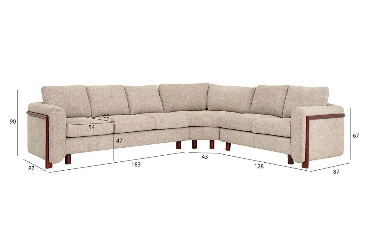 Gaston Corner Sofa – Biege
